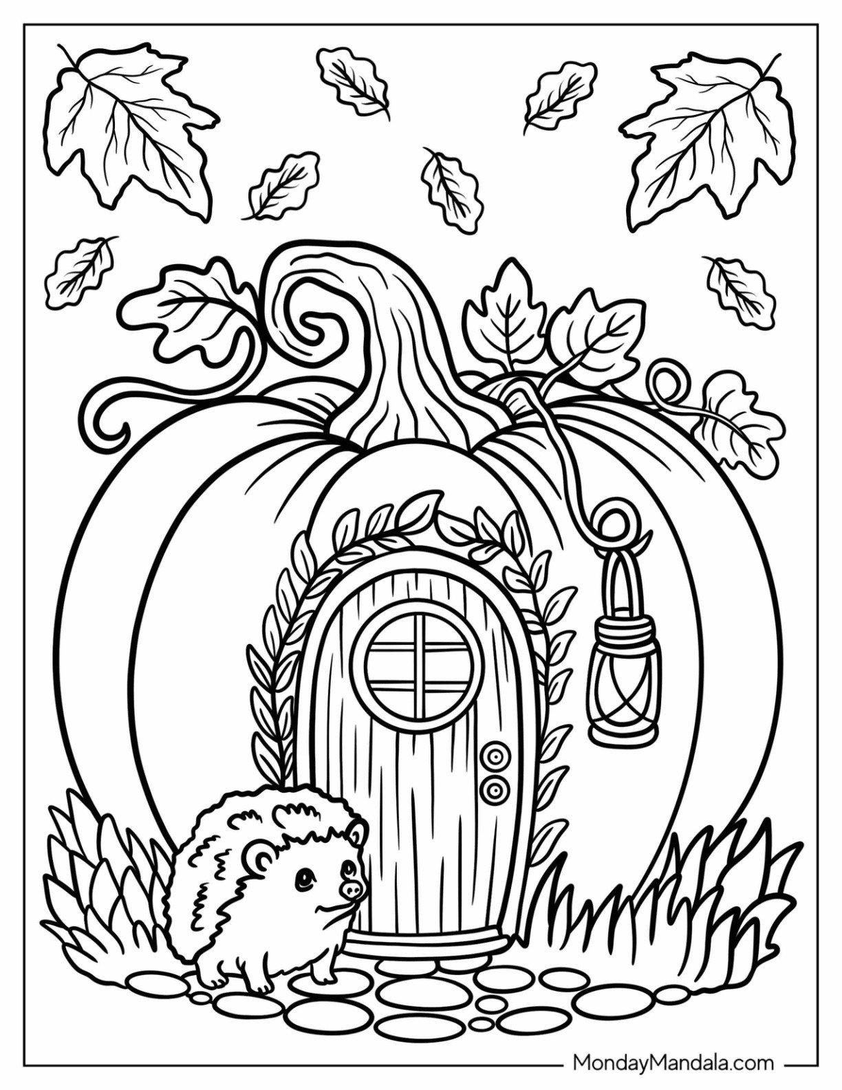coloring pages printable fall