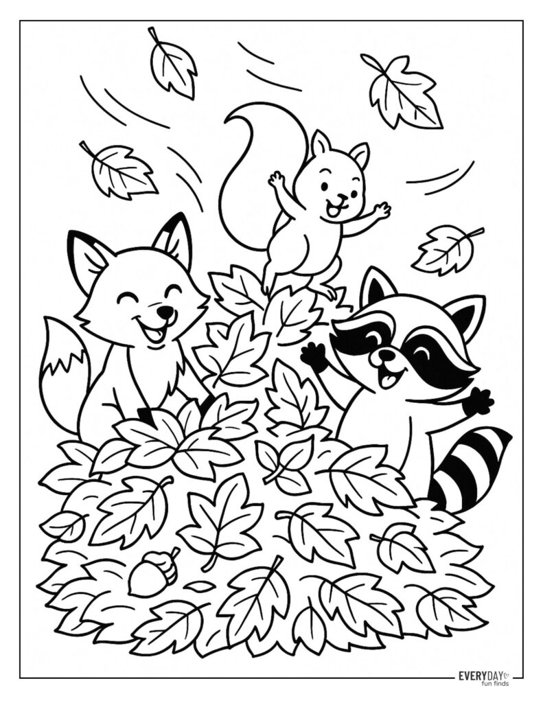 Fall Leaves Coloring Pages Free Printables