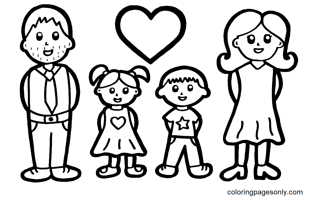Family Coloring Pages Free Printable