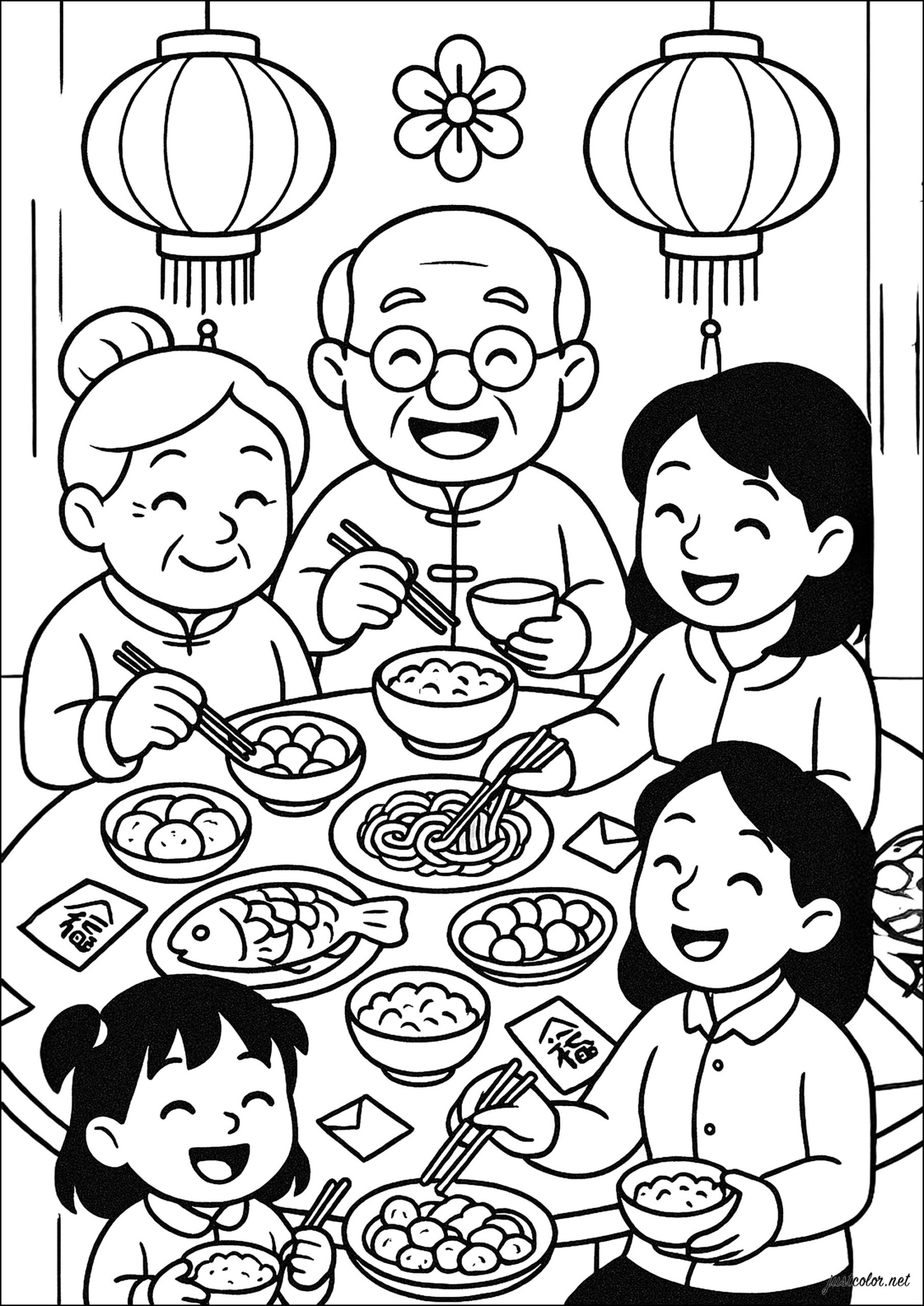 lunar new year coloring pages