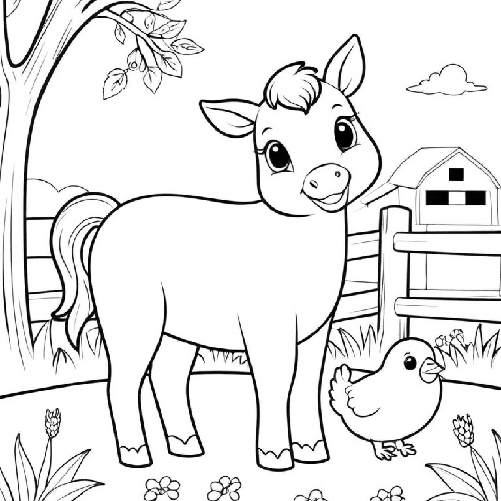 coloring pages animals farm