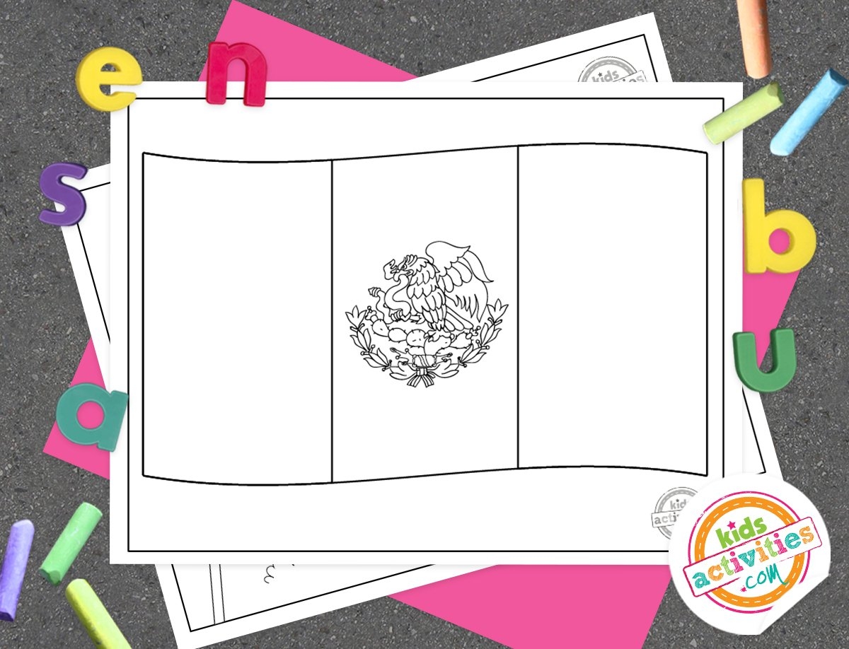 coloring pages of mexican flag