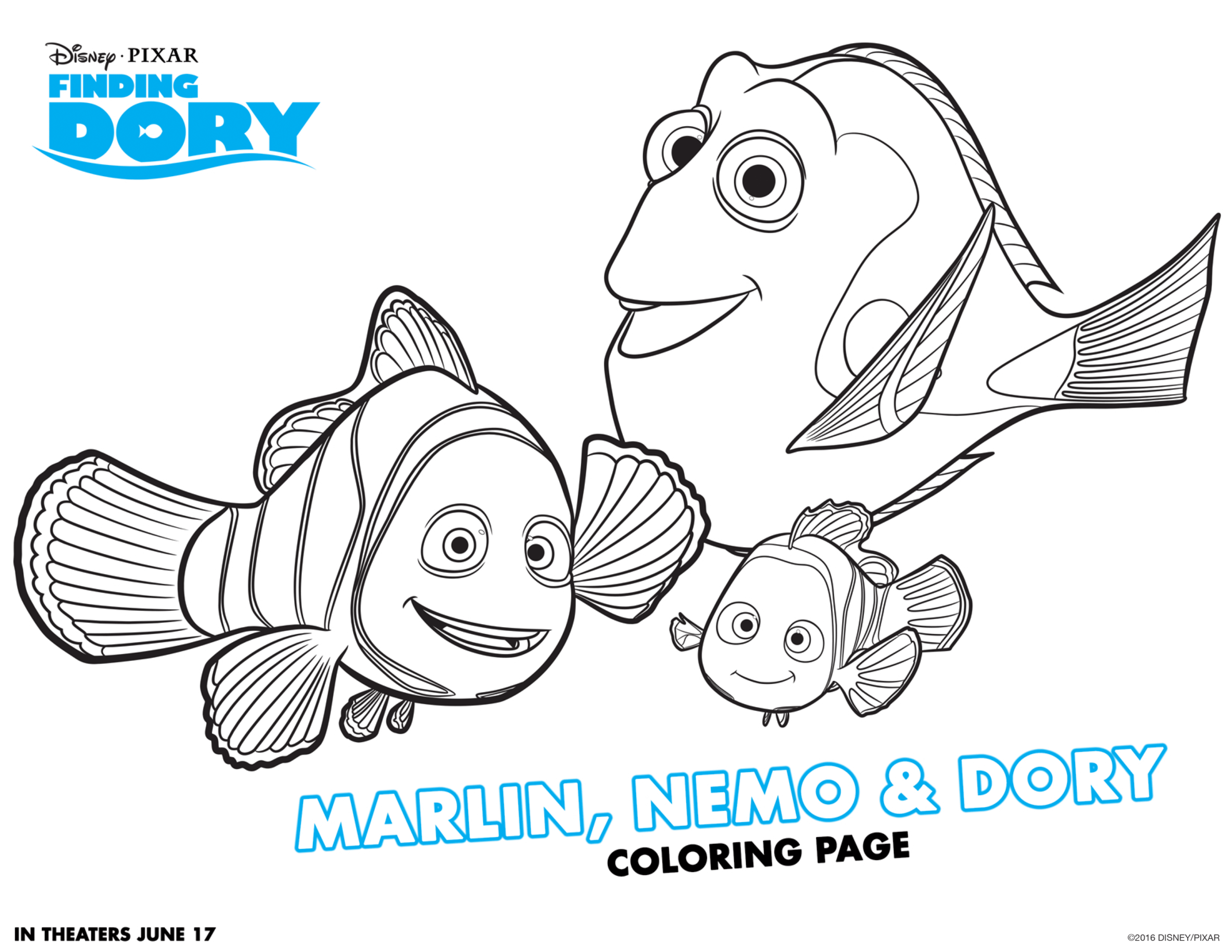Finding Dory Party Coloring Sheets April Golightly