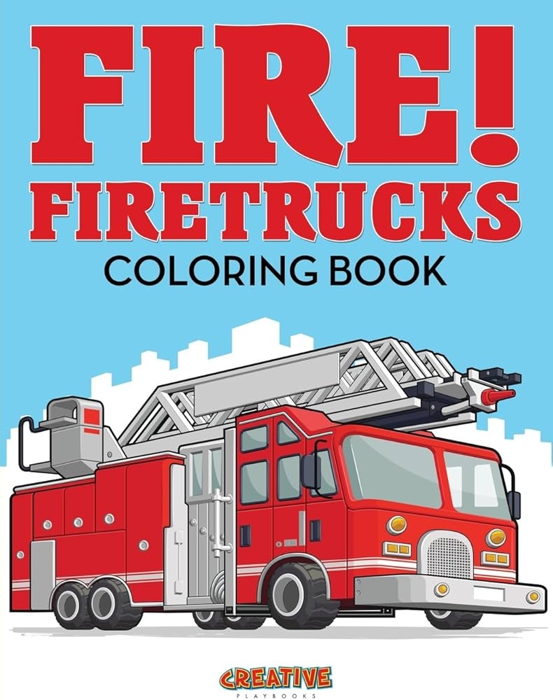 coloring book fire truck