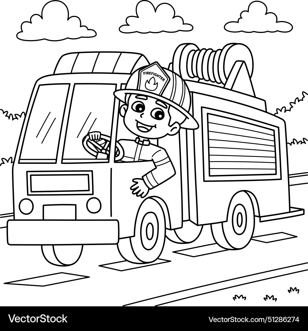 fire truck coloring sheet