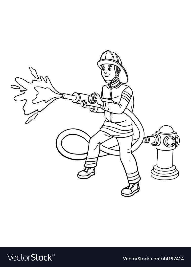 coloring page of a firefighter coloring page of a firefighter