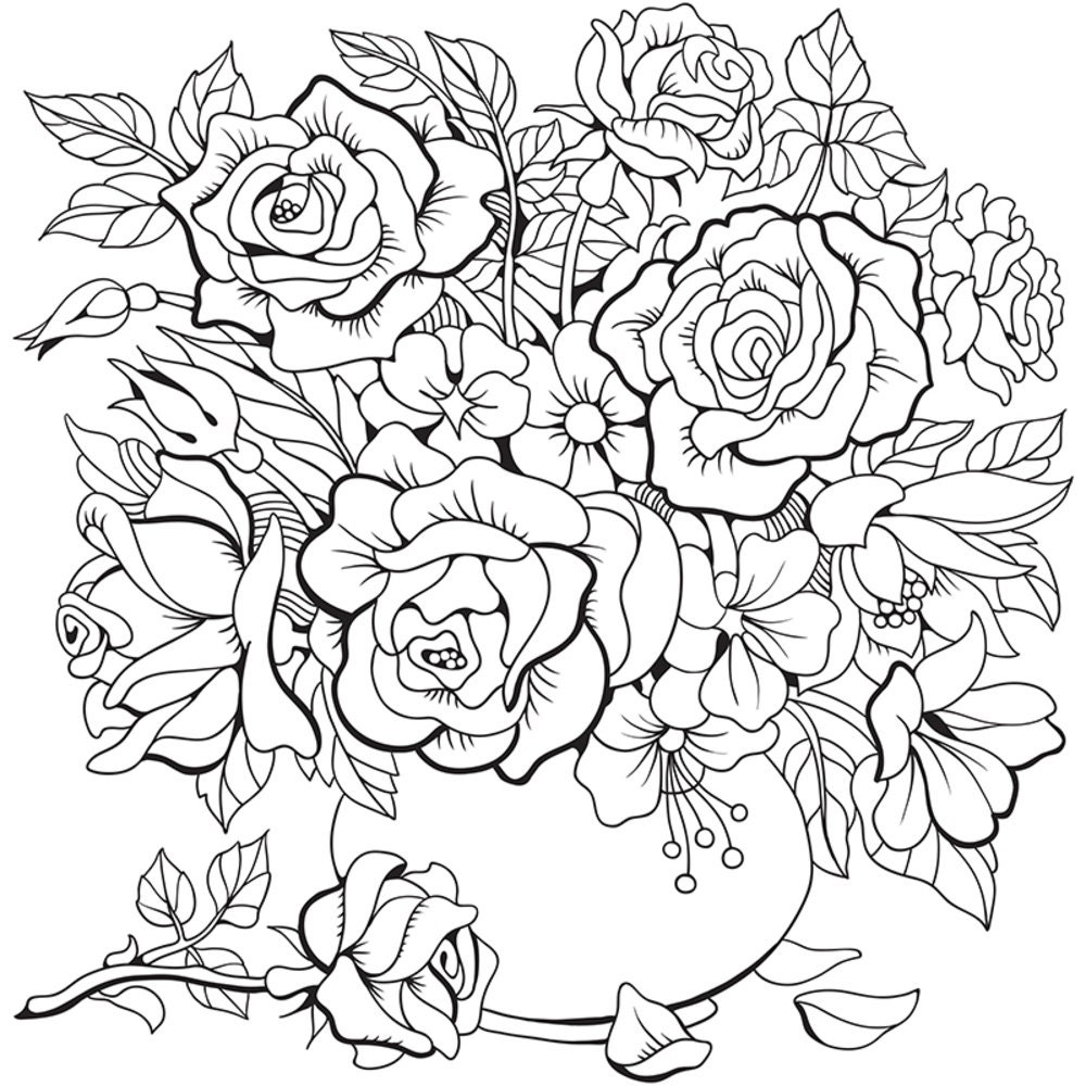 free flower coloring pages