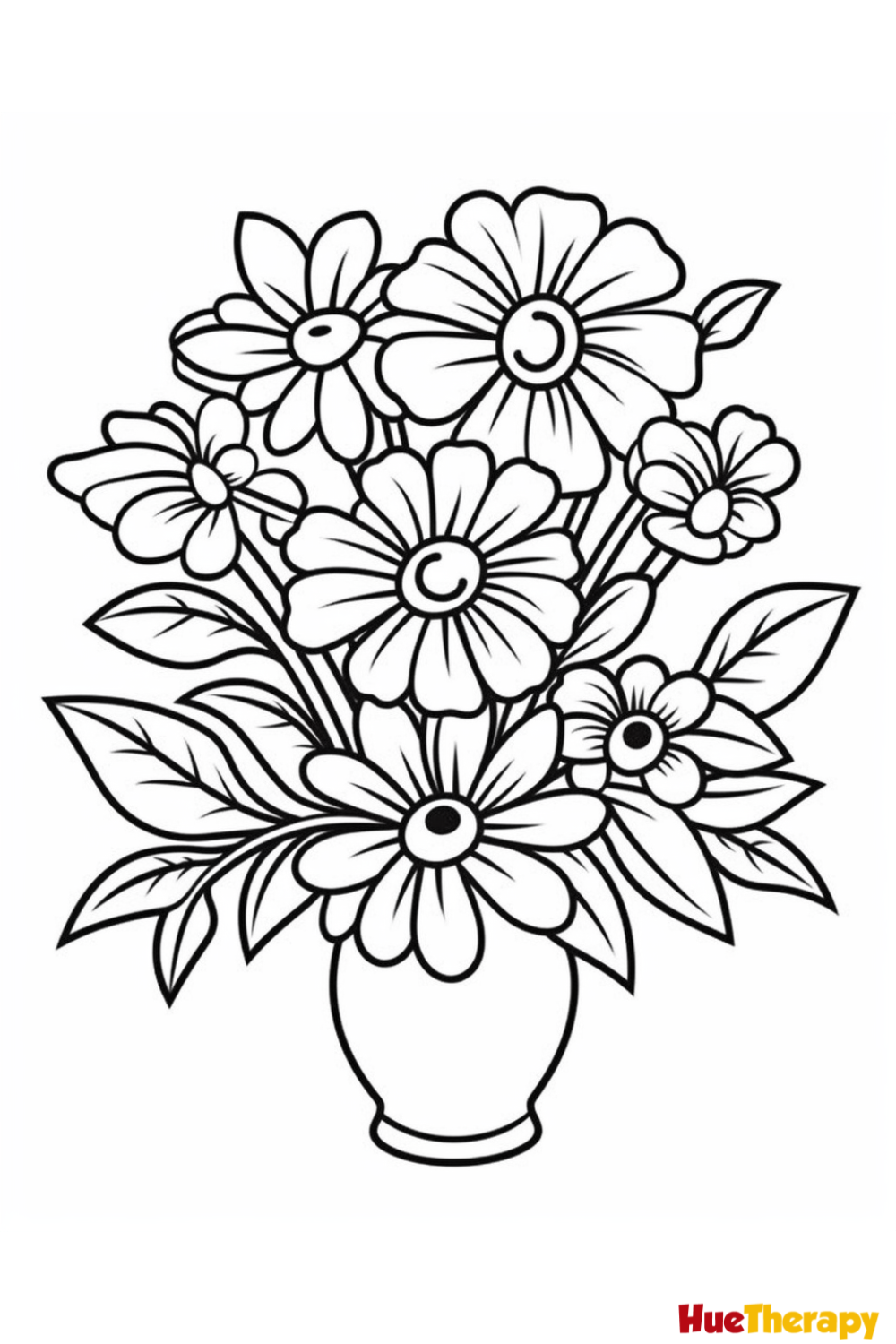 free printable flower coloring pages