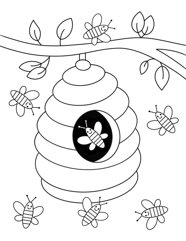 bumble bee coloring page
