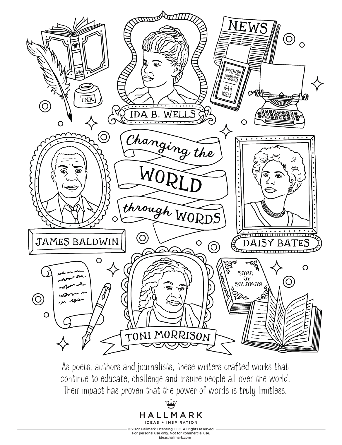 Free Black History Month Coloring Pages To Celebrate With The Family Or In The Classroom Hallmark Ideas Inspiration