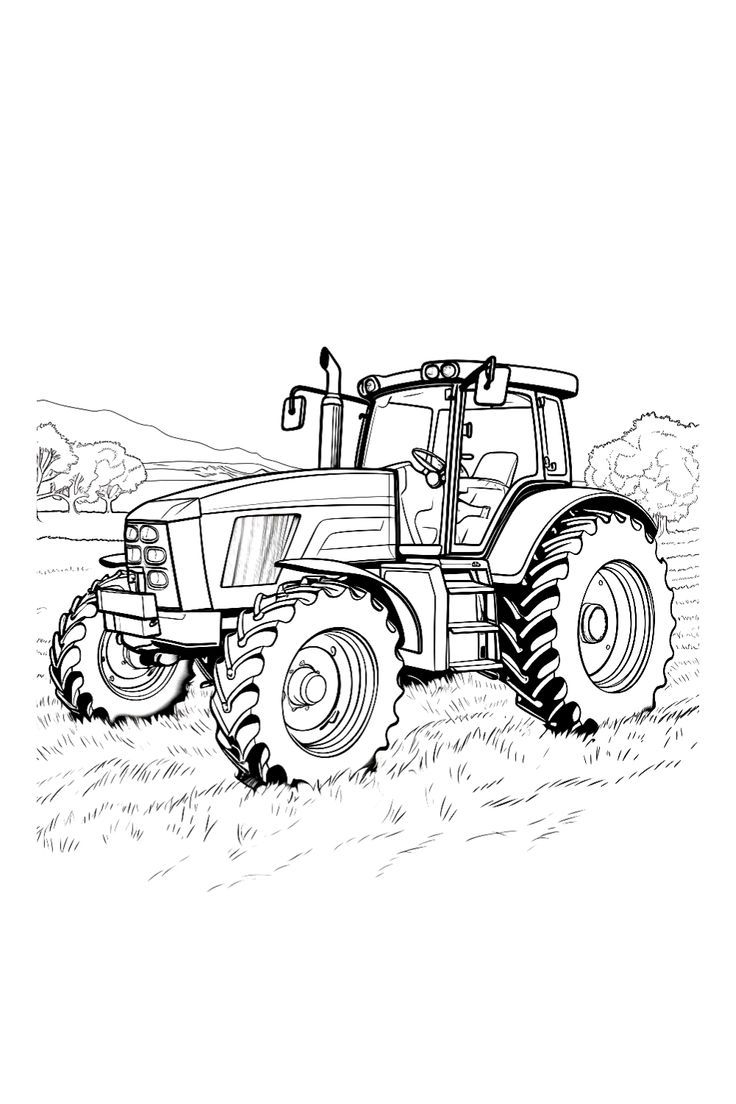 Free Coloring Page Tractor For Summer Activities Homeschool Fun 