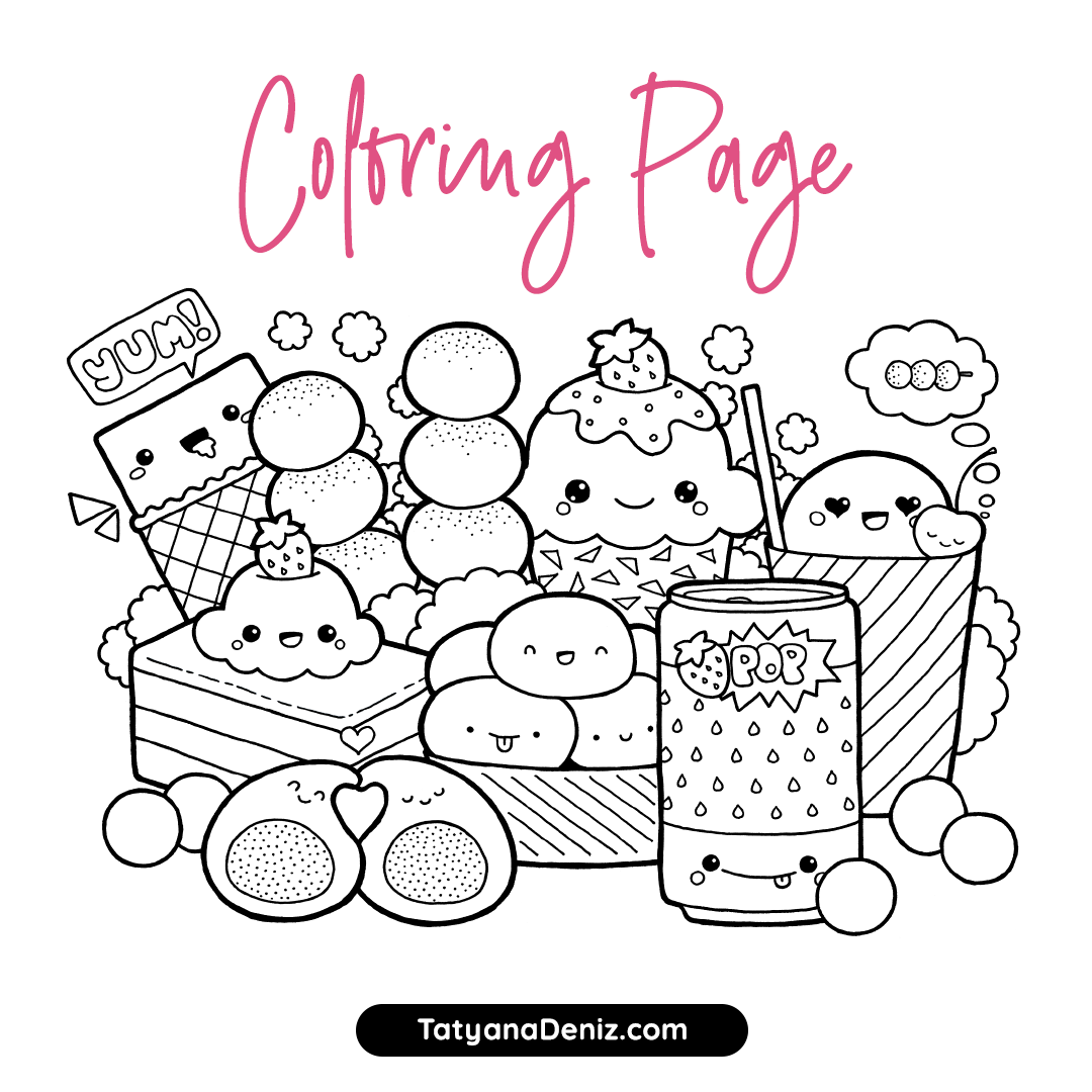 printable food coloring pages