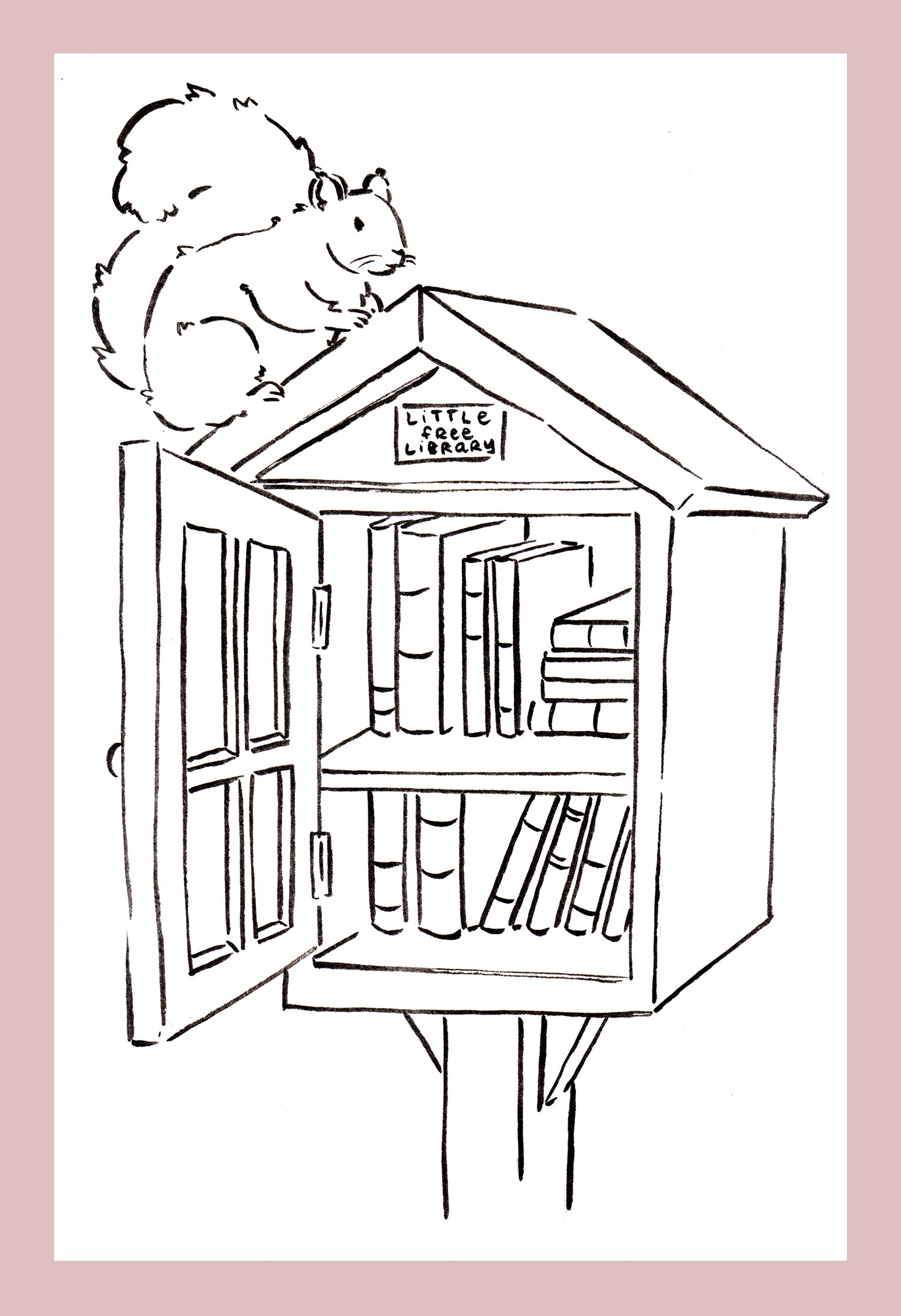coloring pages of library