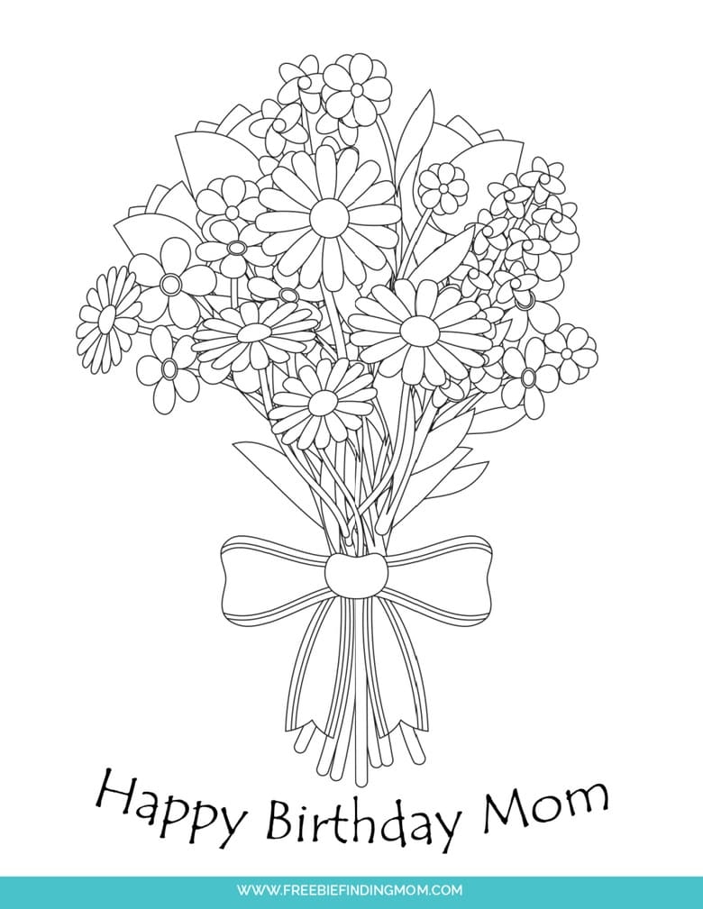 Free Cute Happy Birthday Mom Shapes Coloring Pages Printable Free Cute Happy Birthday Mom Shapes Coloring Pages Printable
