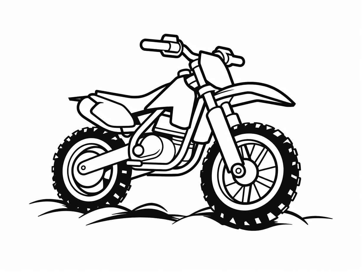 dirt bike coloring page