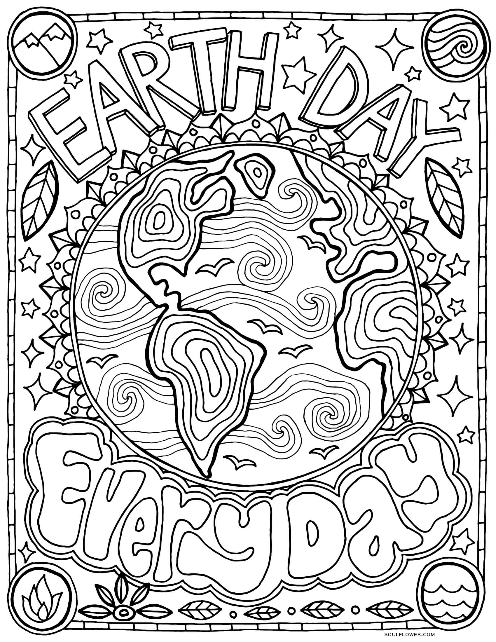 earth day coloring page