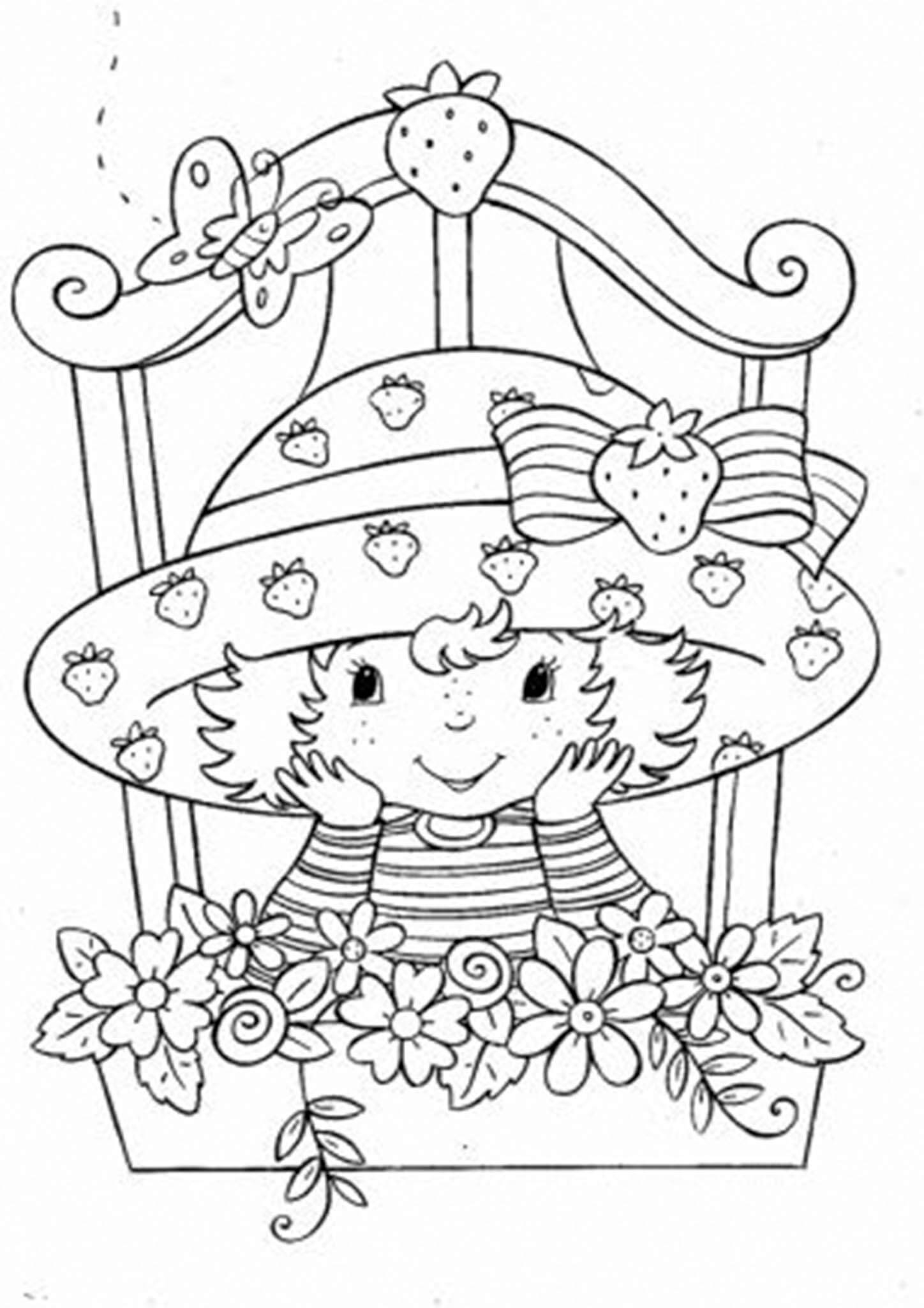 coloring pages strawberry shortcake