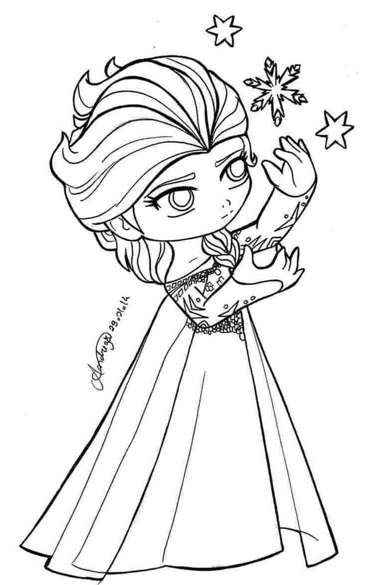 elsa printable coloring pages