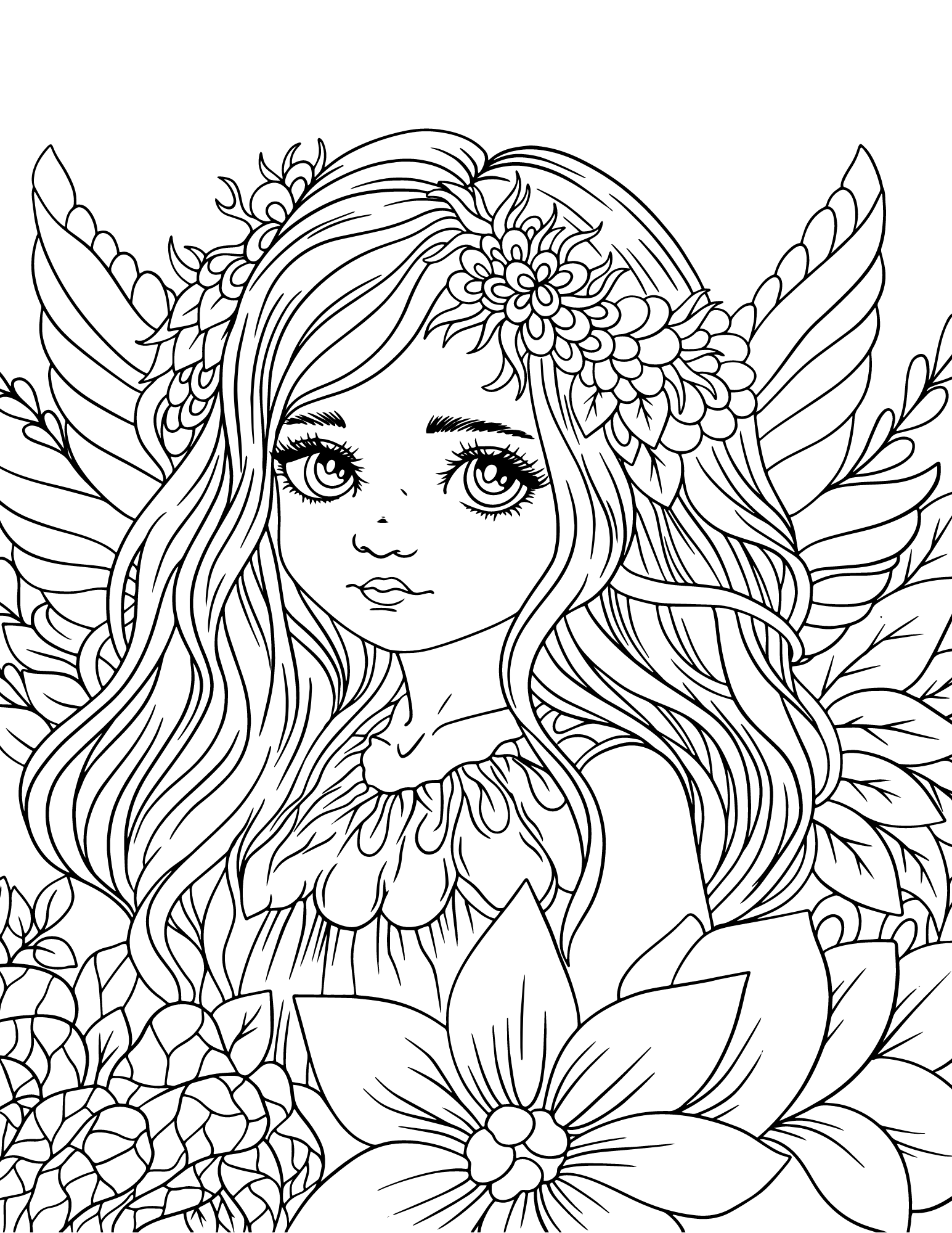 printable fairy coloring pages