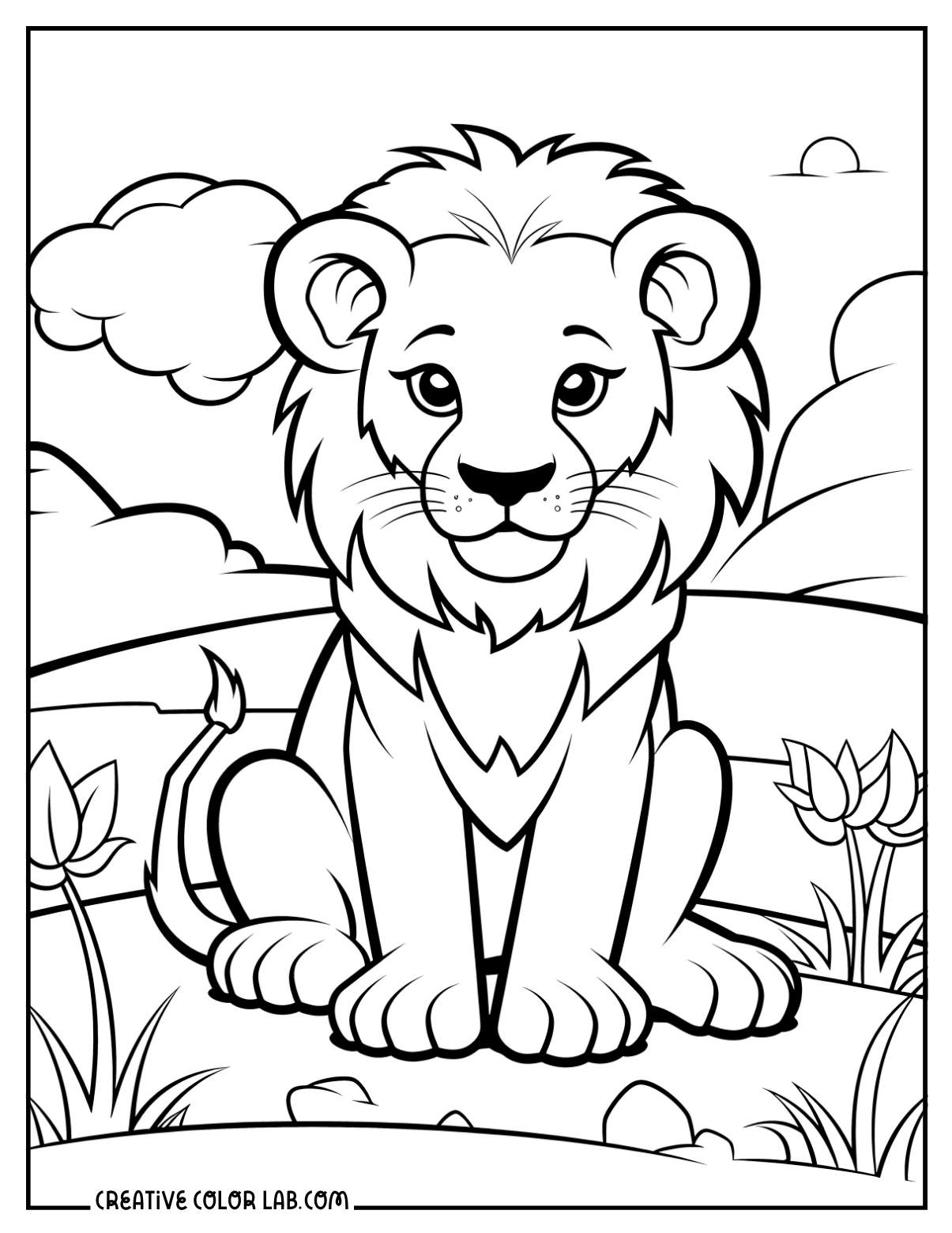 Free Lion Coloring Pages Printable PDFs
