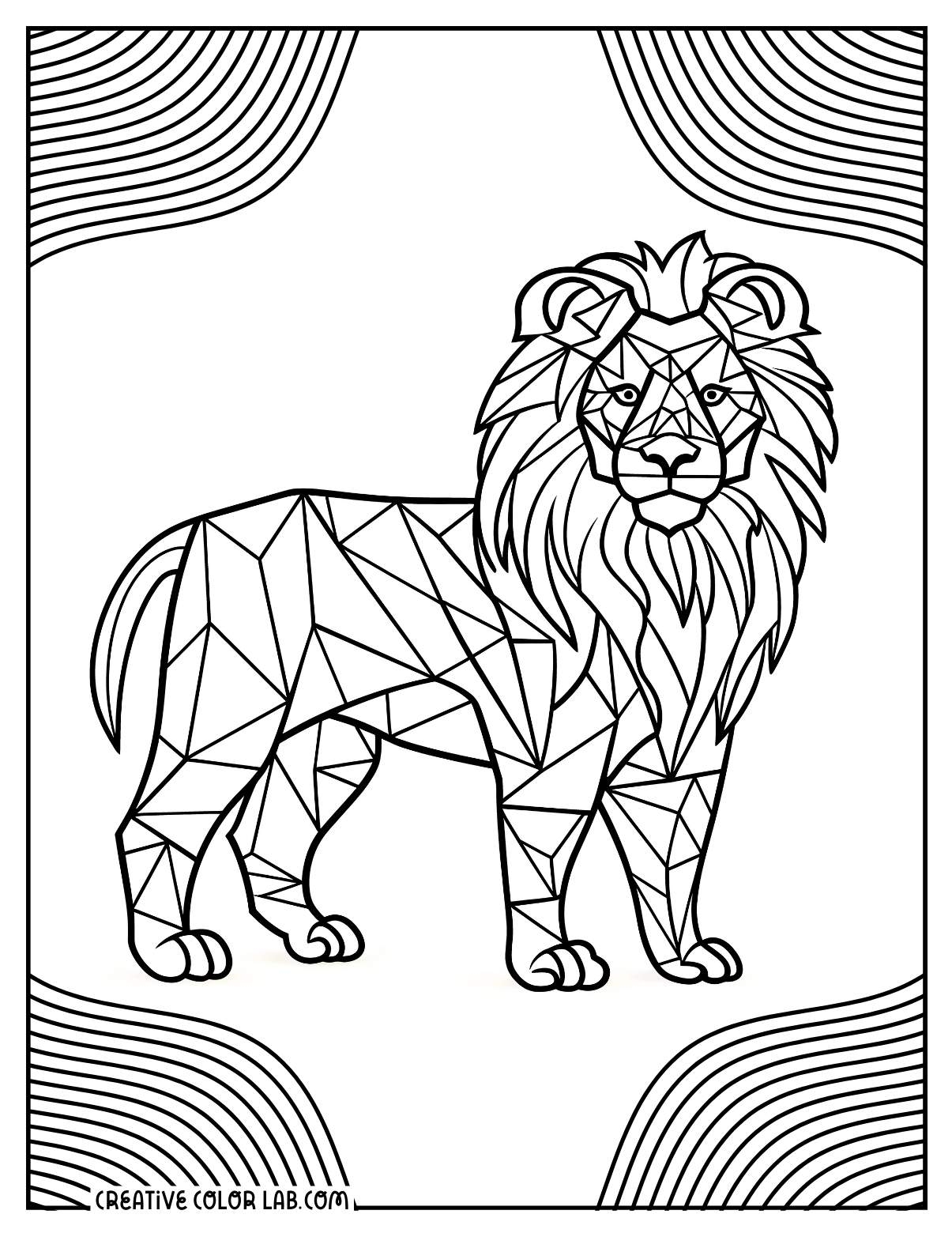 coloring sheets of lions