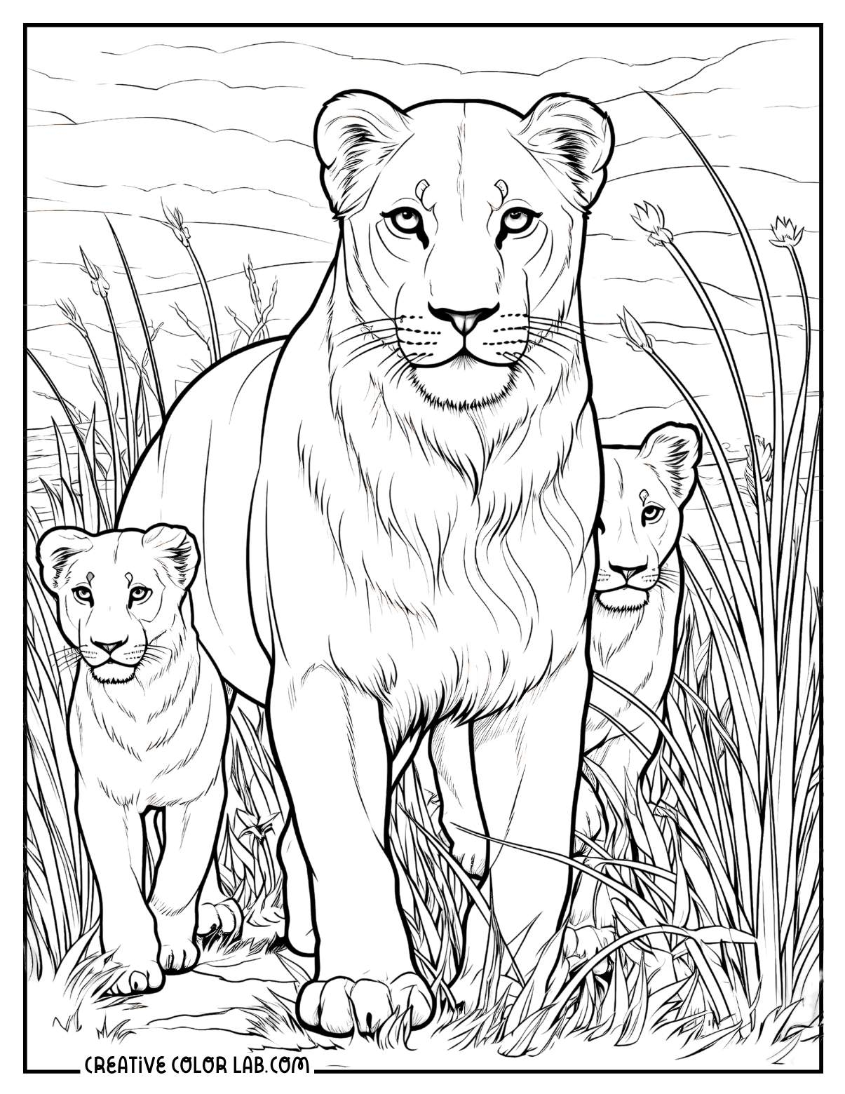 Free Lion Coloring Pages Printable PDFs
