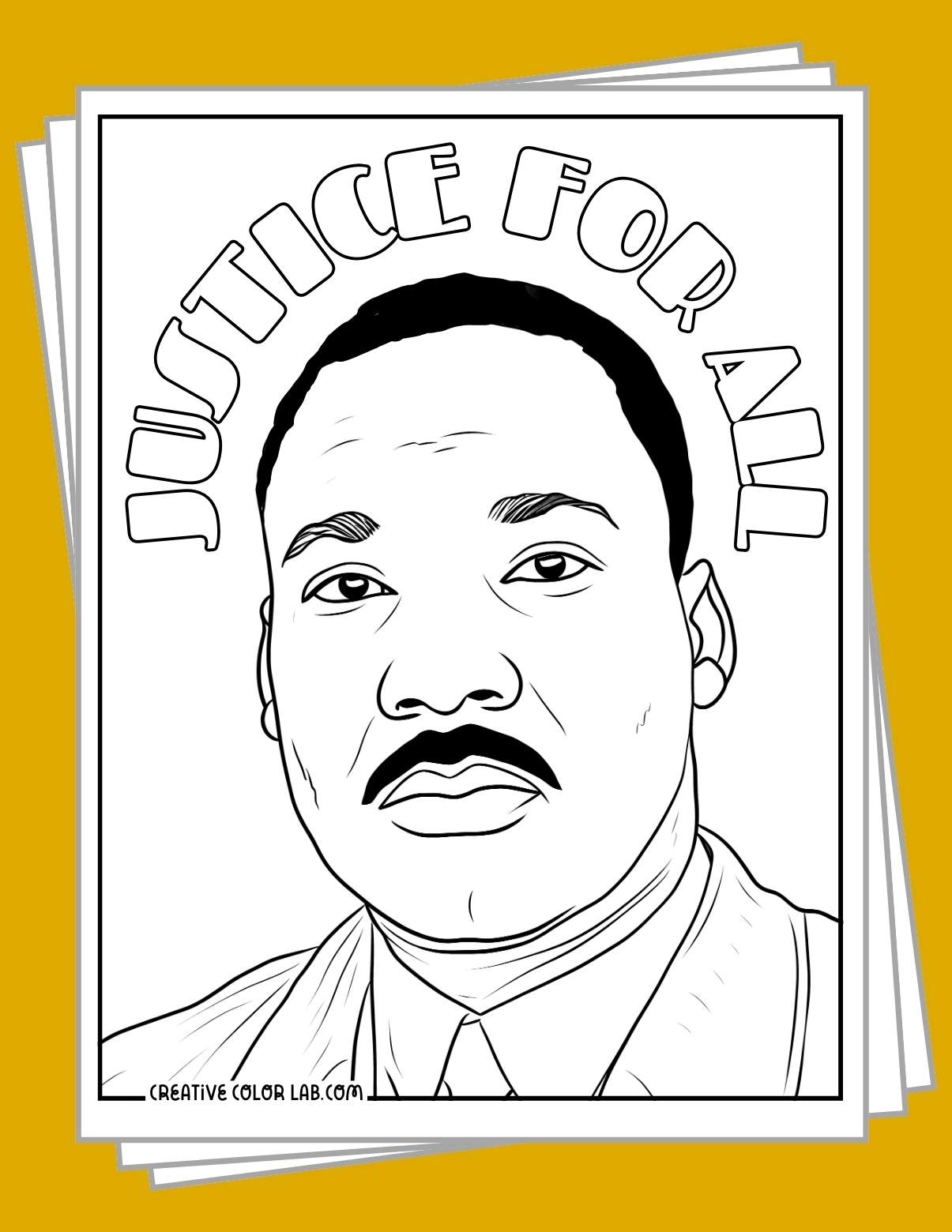 Free MLK Day Coloring Pages Martin Luther King Jr Printables