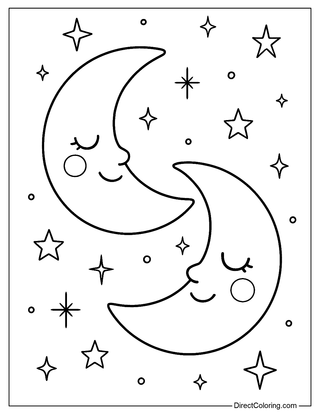 Free Moon Coloring Pages Magical Printable Fun For Kids