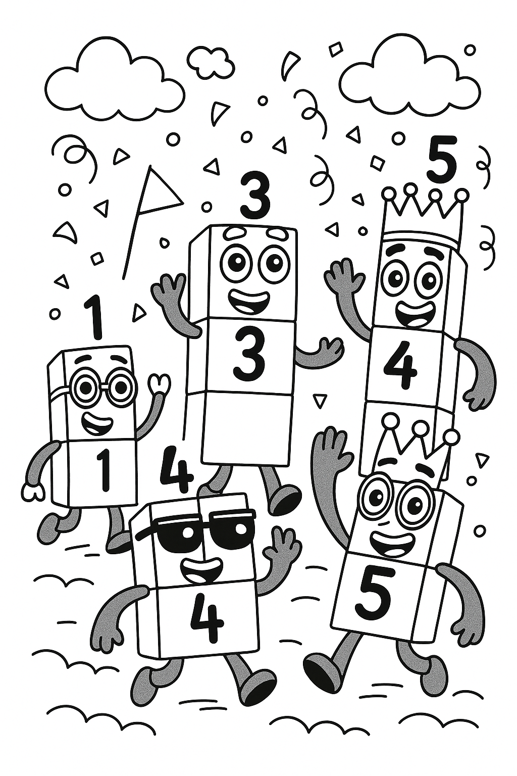 Free Number Blocks Coloring Pages Generator 16 Number Blocks Coloring Pages To Download