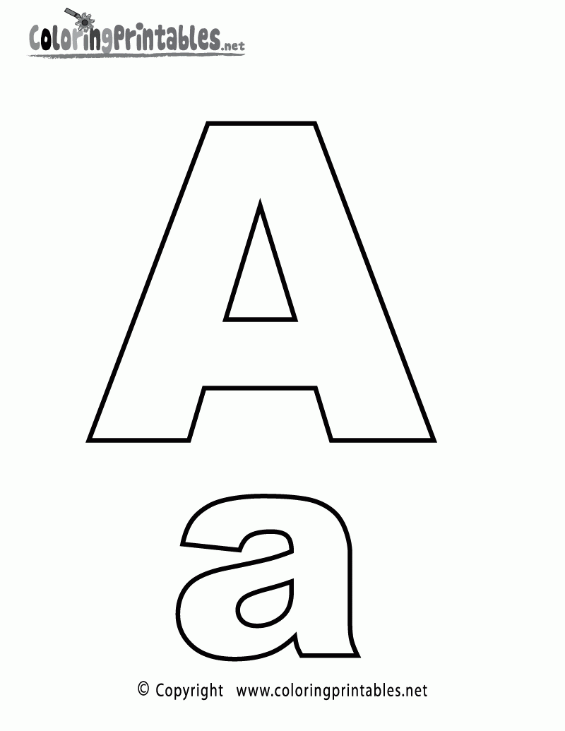 letter a coloring pages