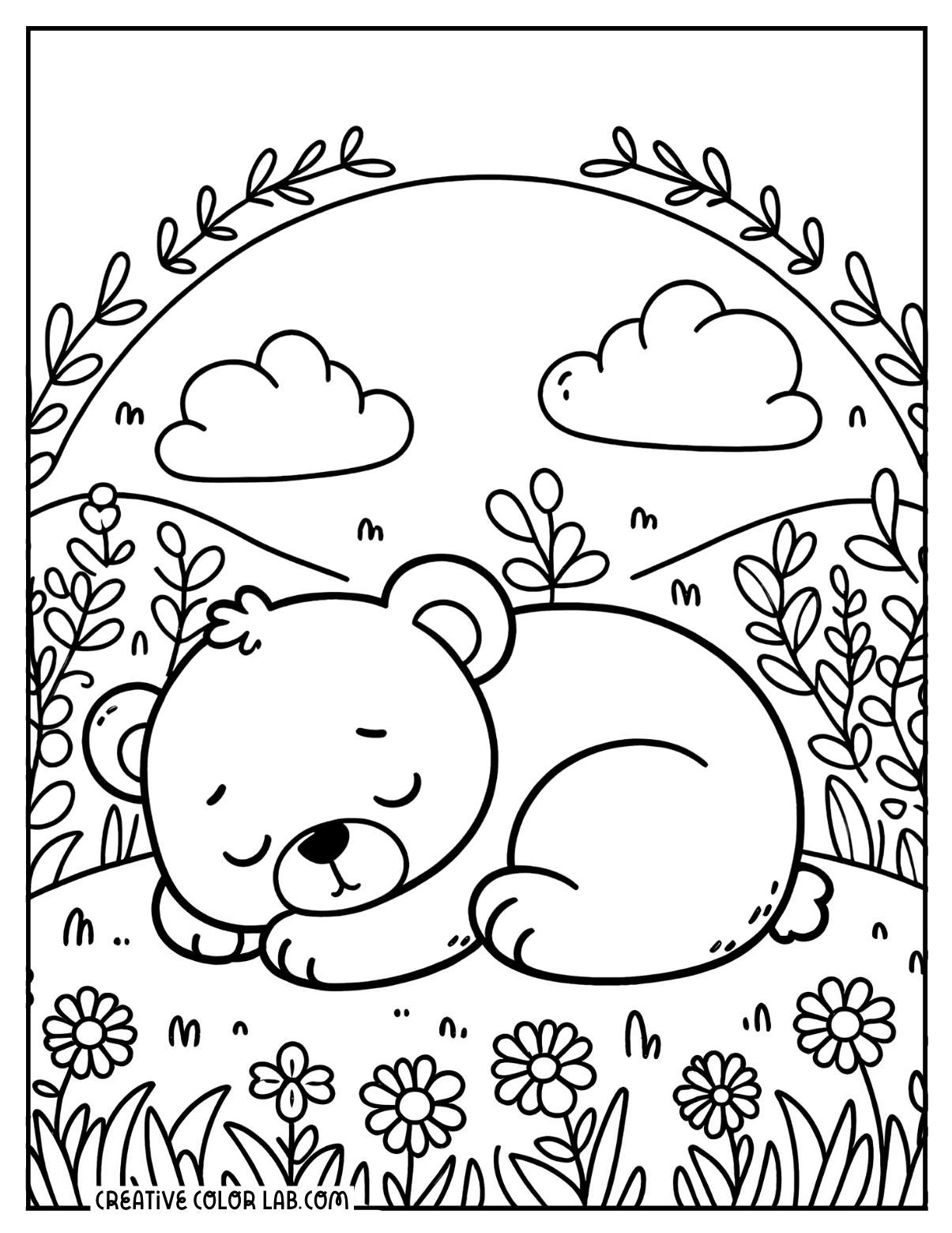 Free Printable Bear Coloring Pages