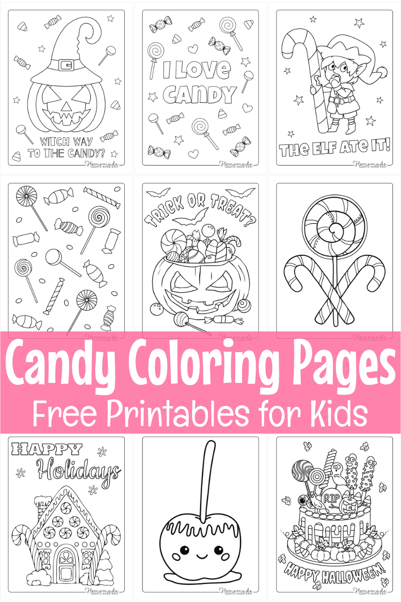 Free Printable Candy Coloring Pages