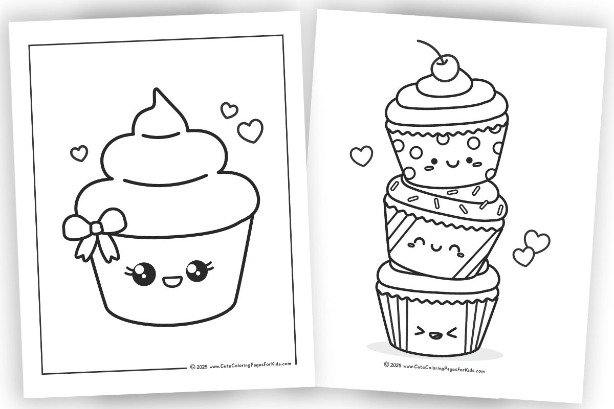 cupcake coloring sheets printables