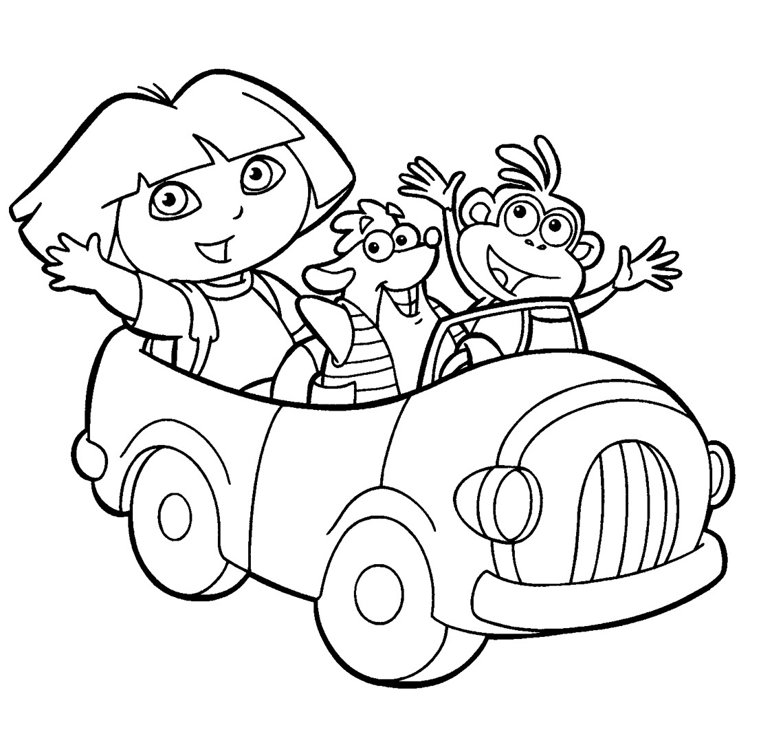 coloring sheets of dora