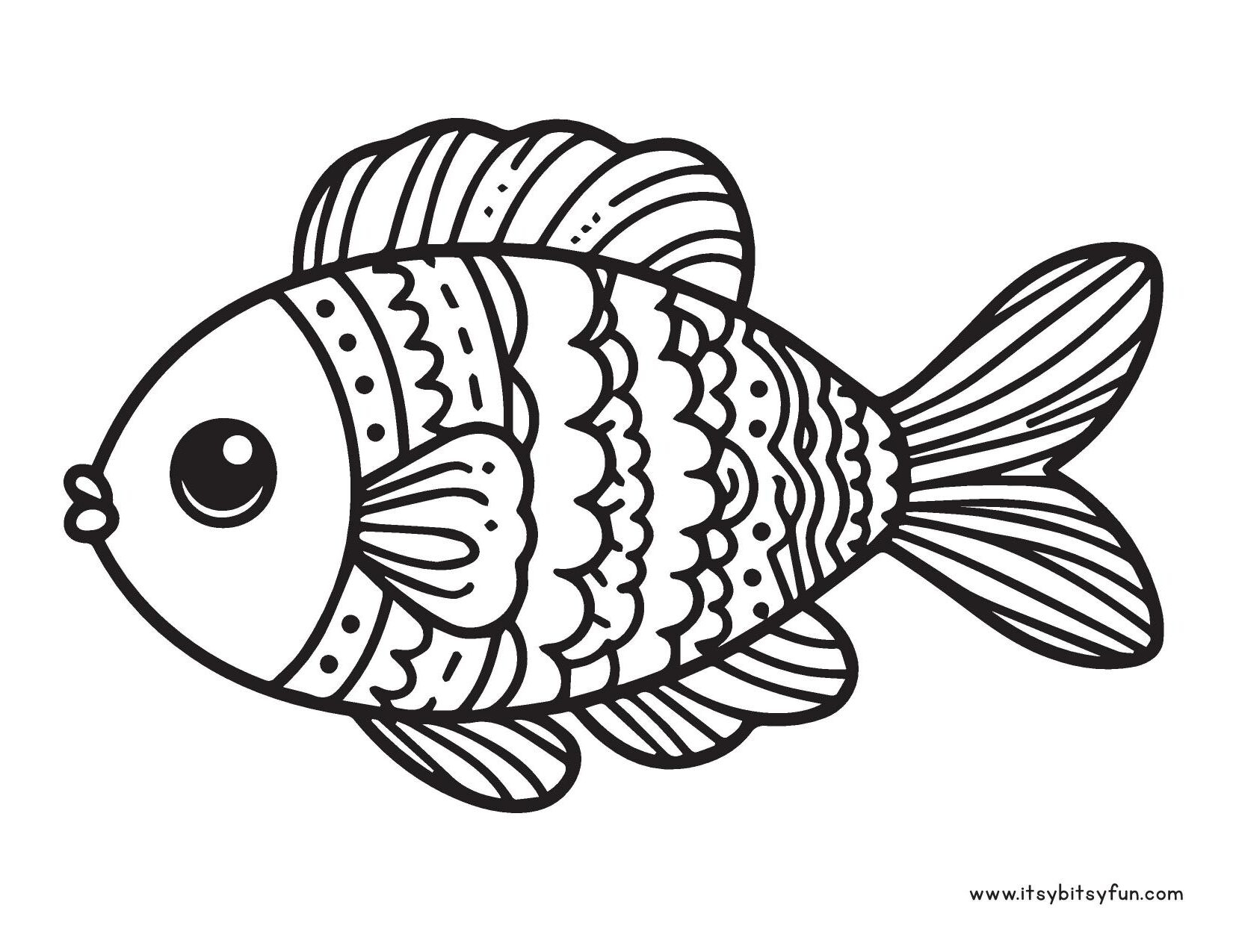 Free Printable Fish Coloring Pages For Kids Itsy Bitsy Fun
