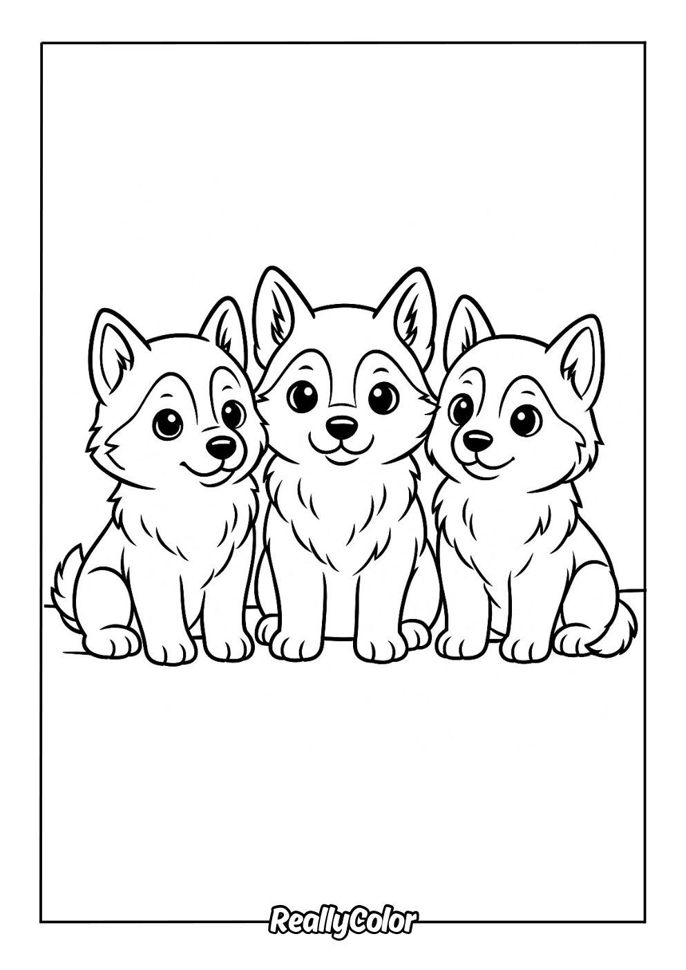 Free Printable Husky Coloring Pages
