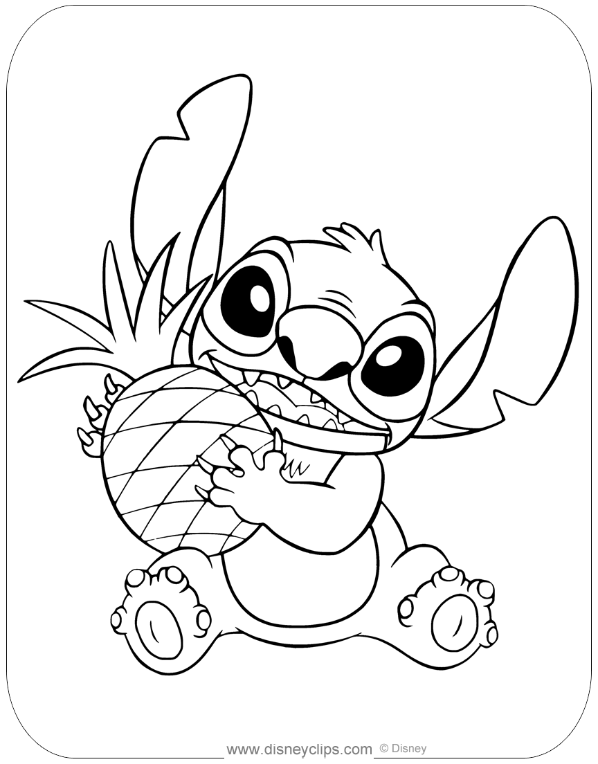 adorable cute stitch coloring pages