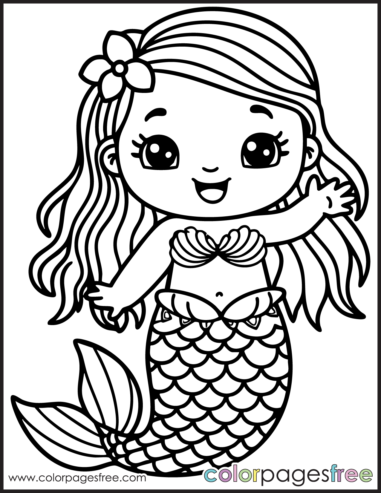printable mermaid coloring pages