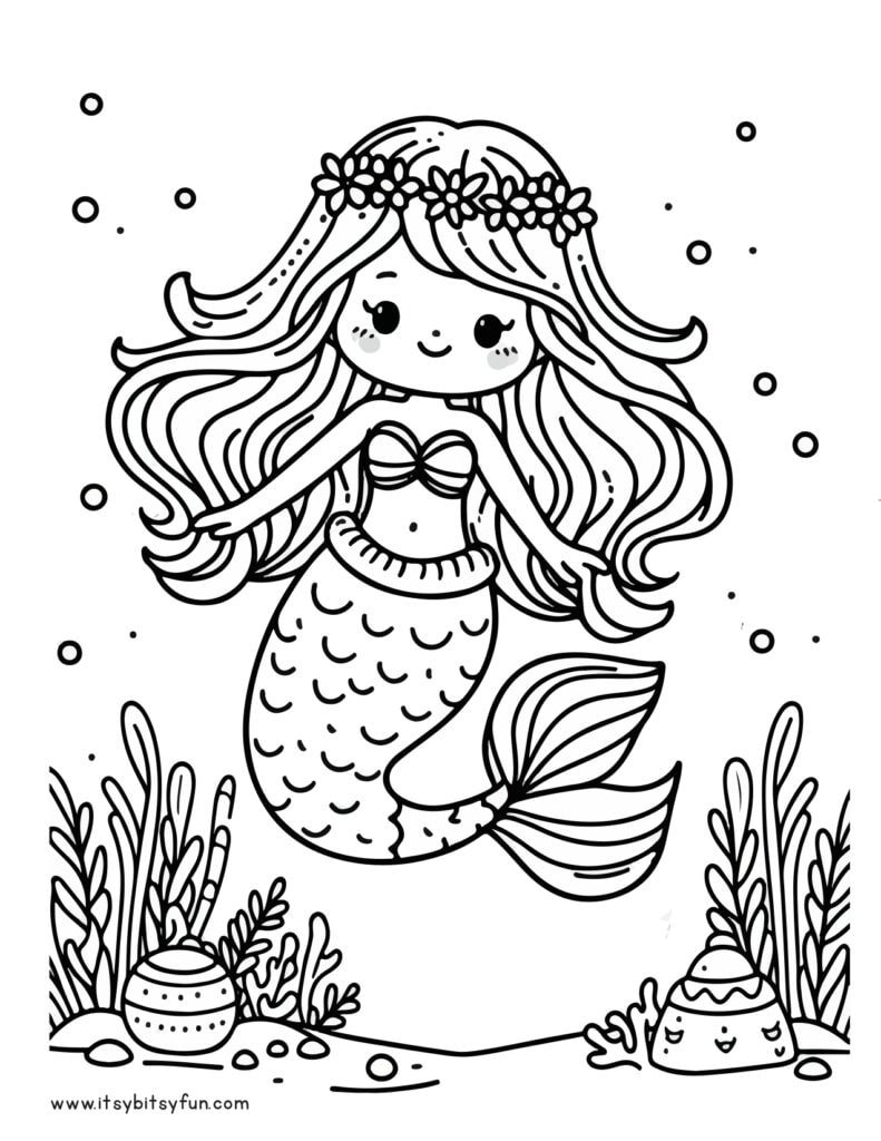 free coloring pages mermaids