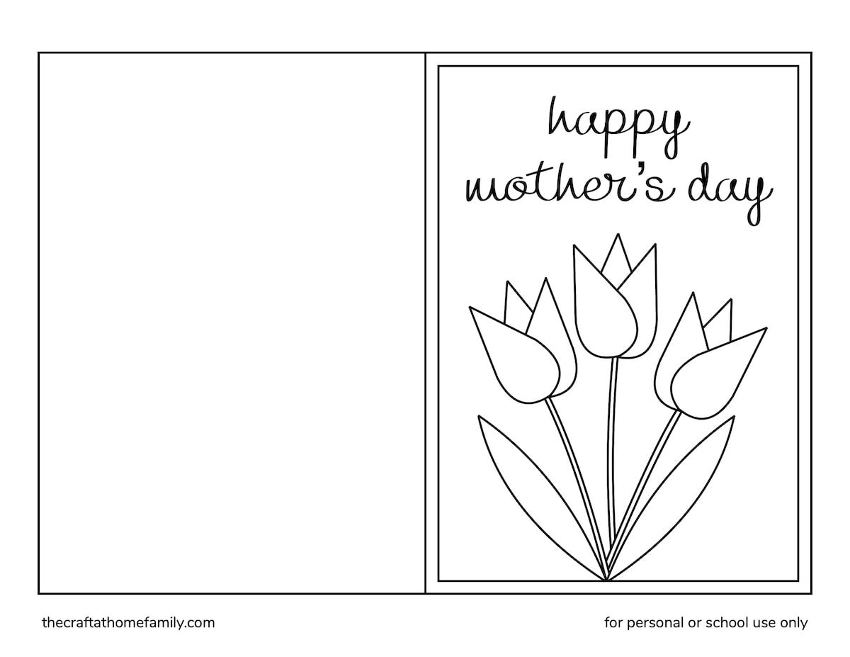 Free Printable Mother s Day Coloring Cards The Craft at Home Family