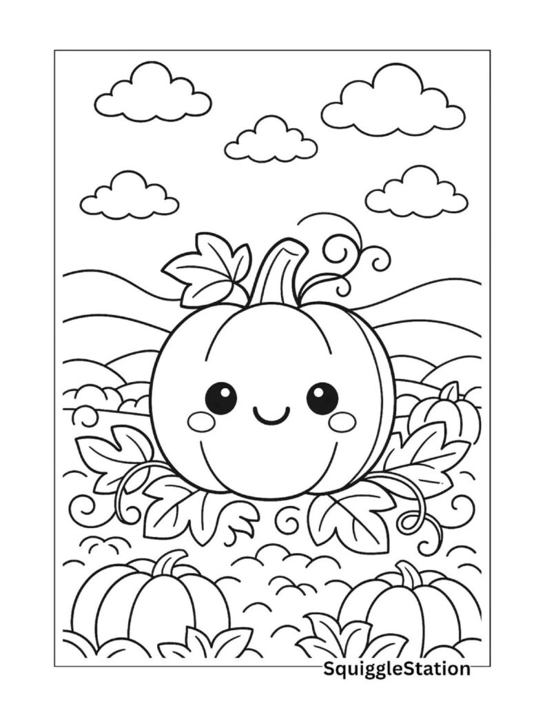 pumpkin patch coloring pages