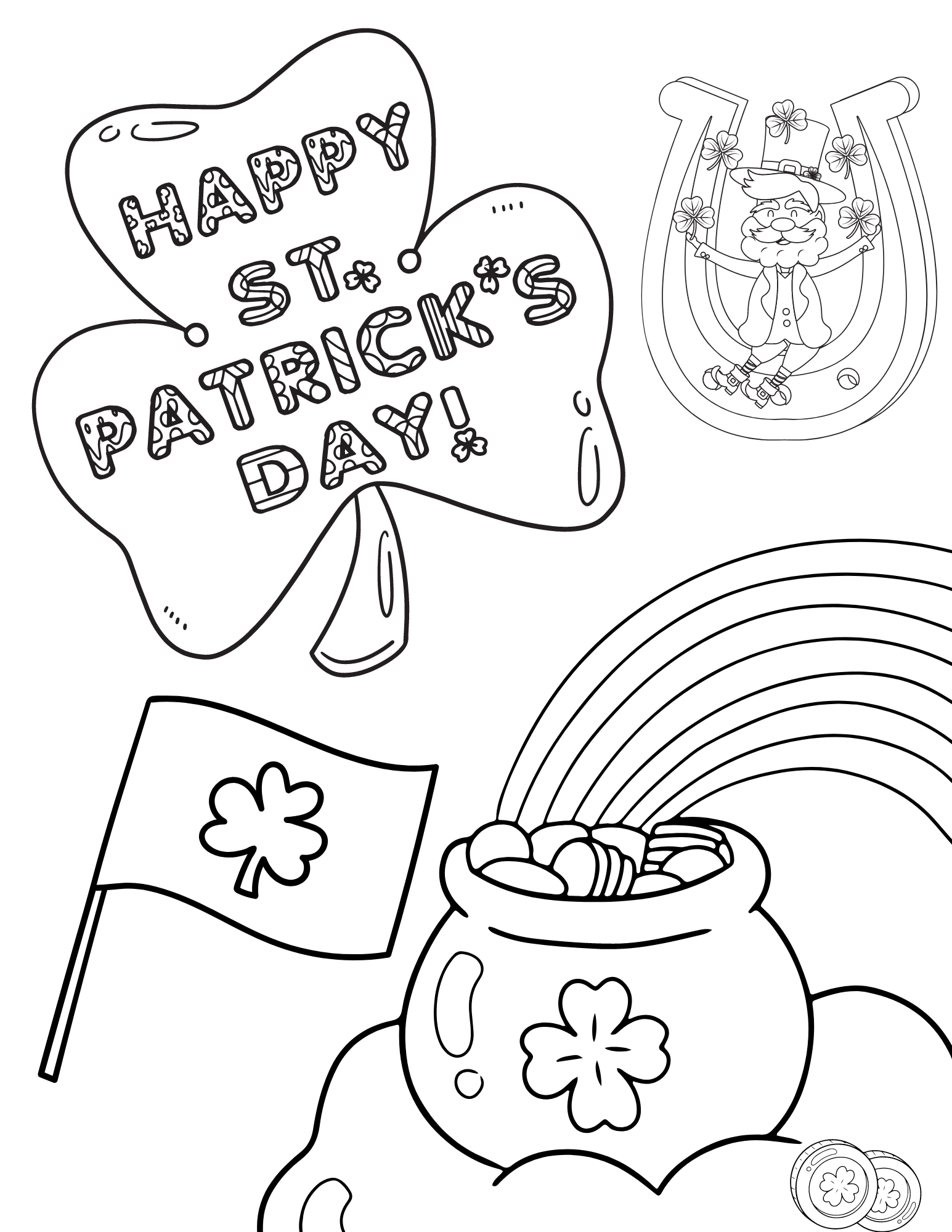 st patricks day coloring page