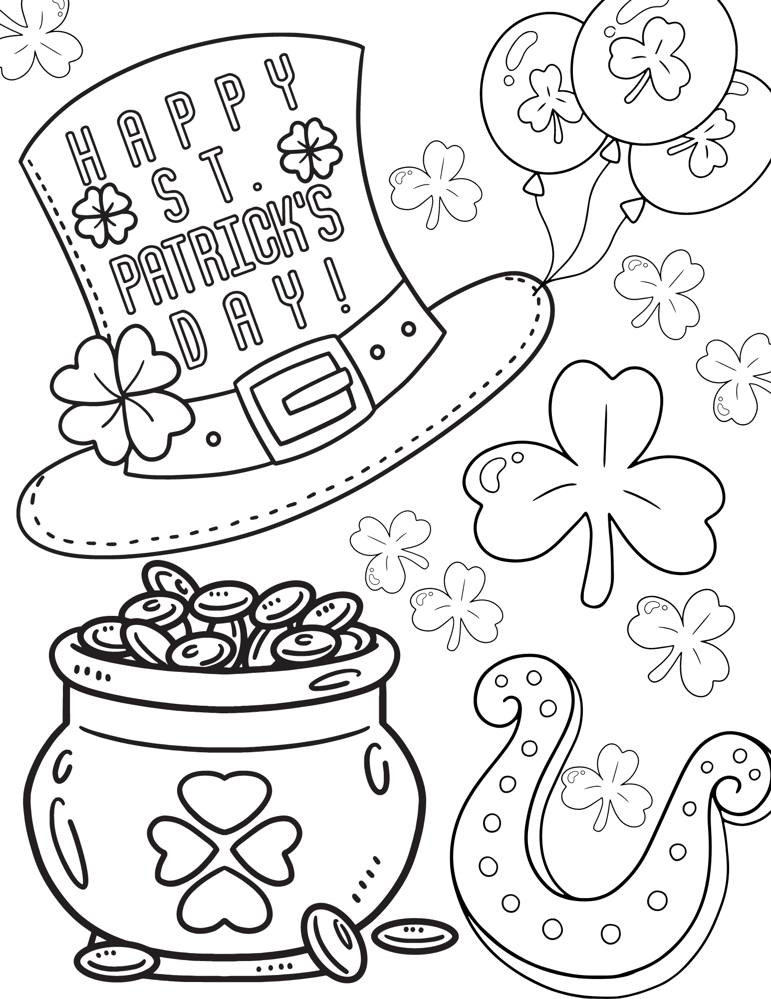 Free Printable St Patrick s Day Coloring Pages For Kids And Adults