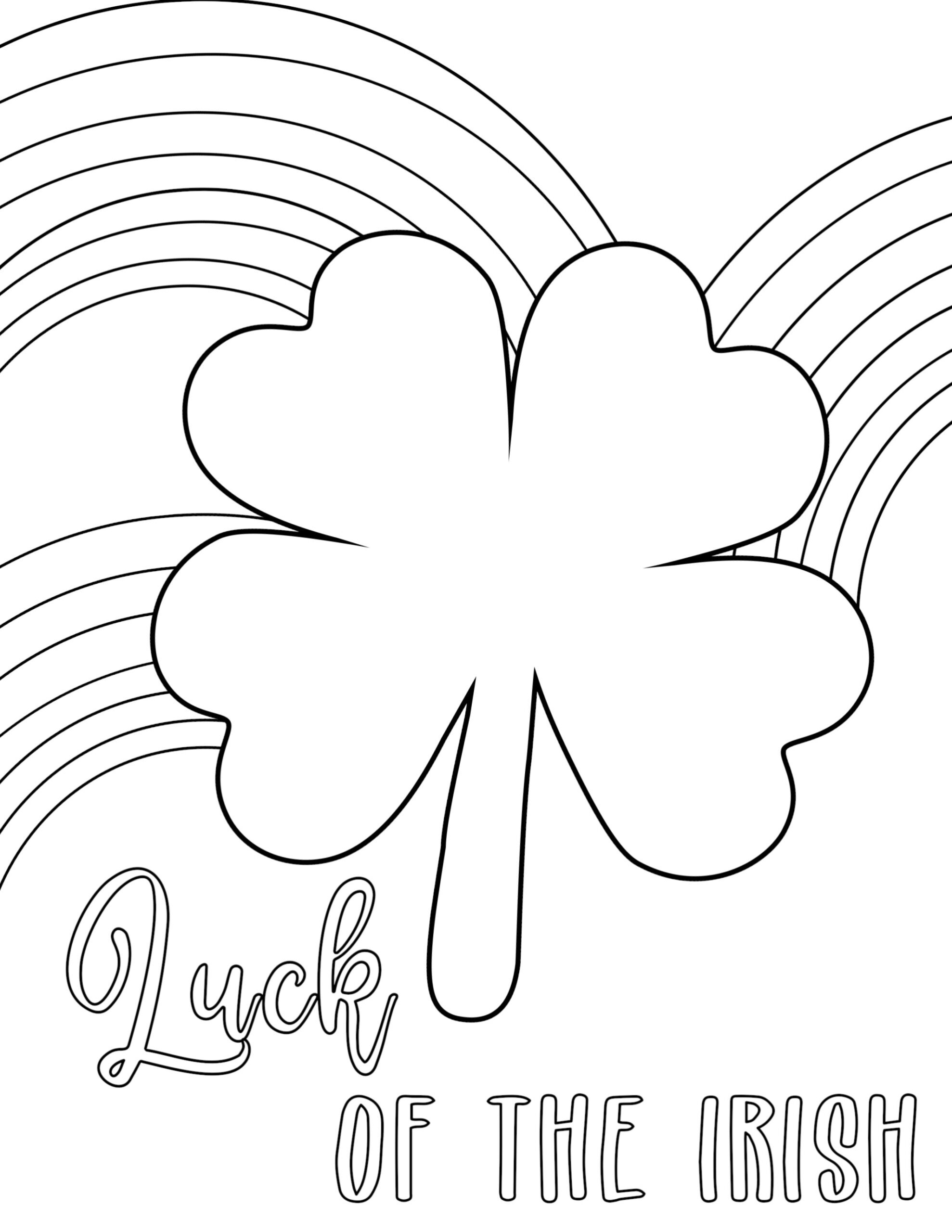 st patrick's day coloring sheet