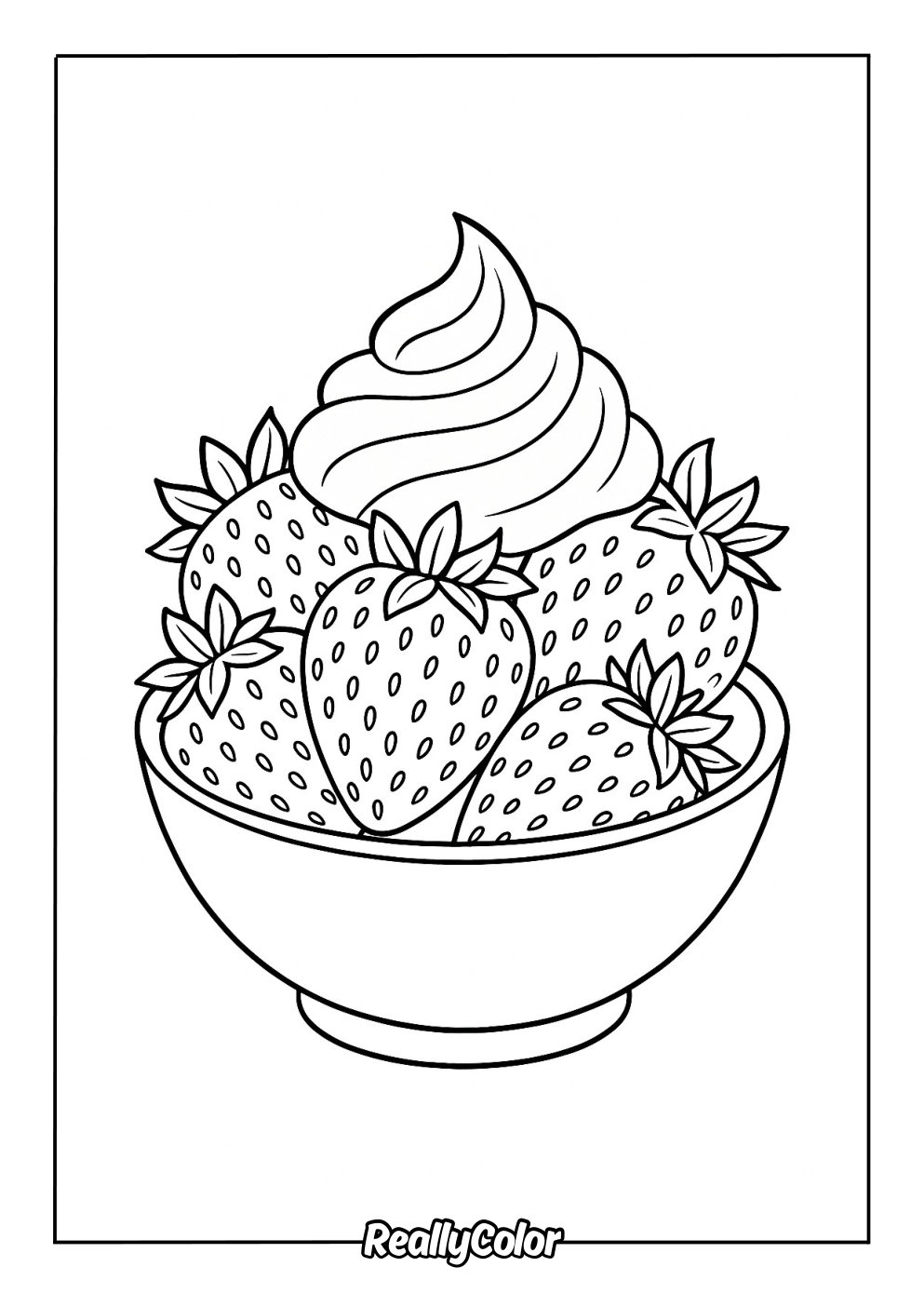 Free Printable Strawberry Coloring Pages