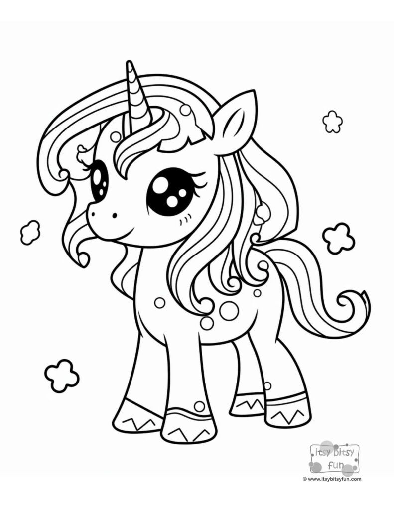 unicorn coloring pages free