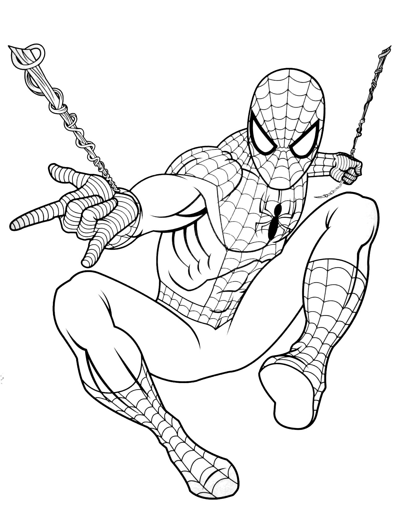 easy spiderman coloring pages
