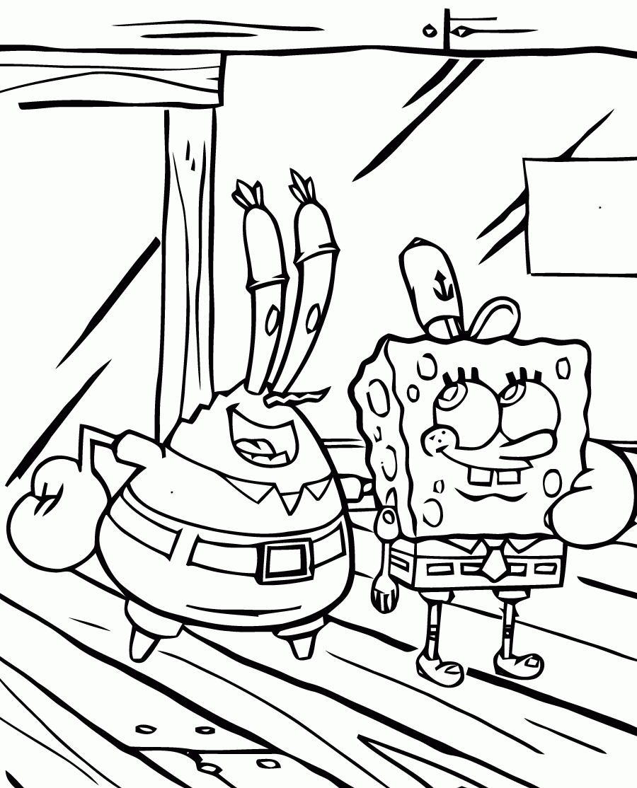 spongebob coloring pages to print