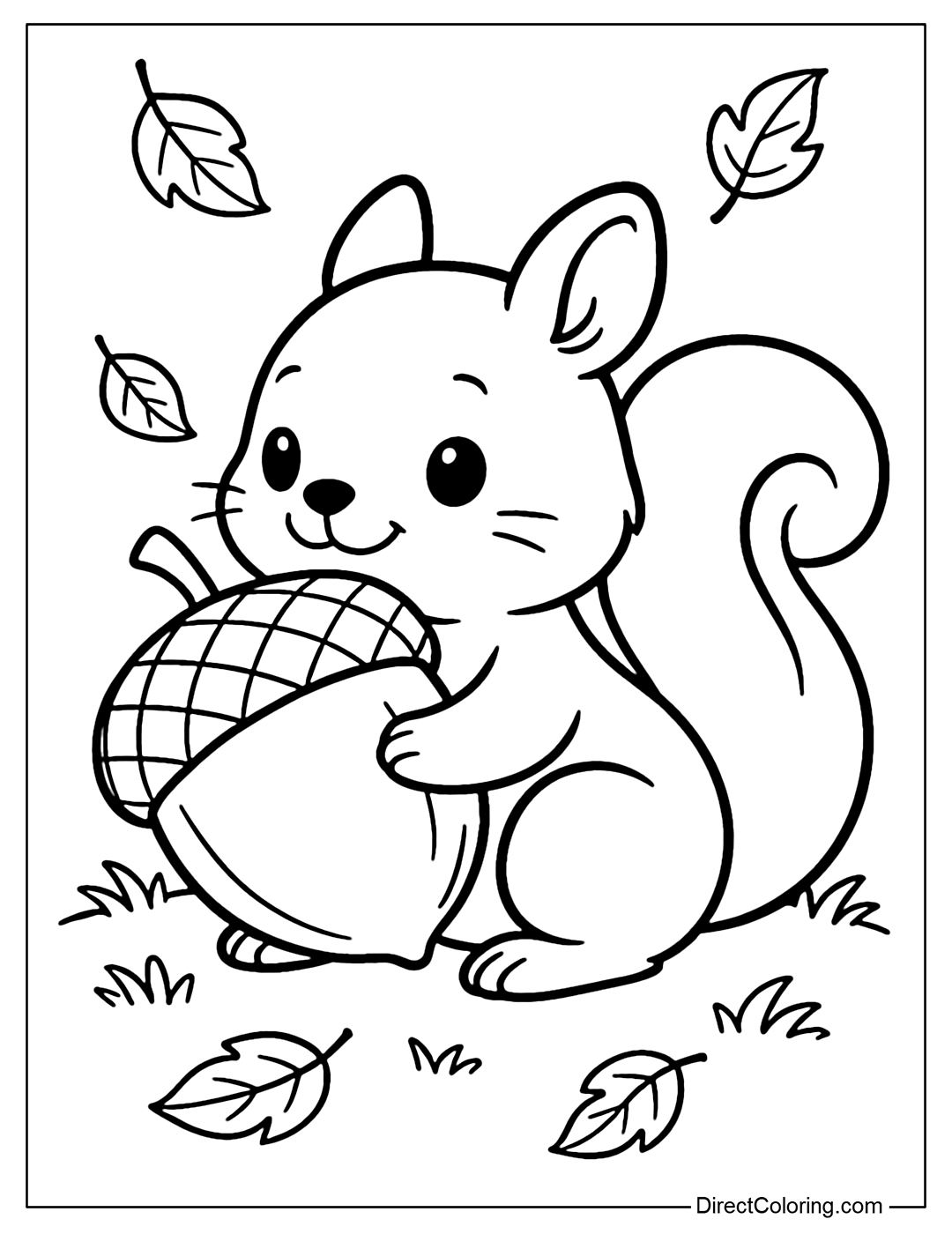 Free Squirrel Coloring Pages Adorable Woodland Printables For Kids Adults