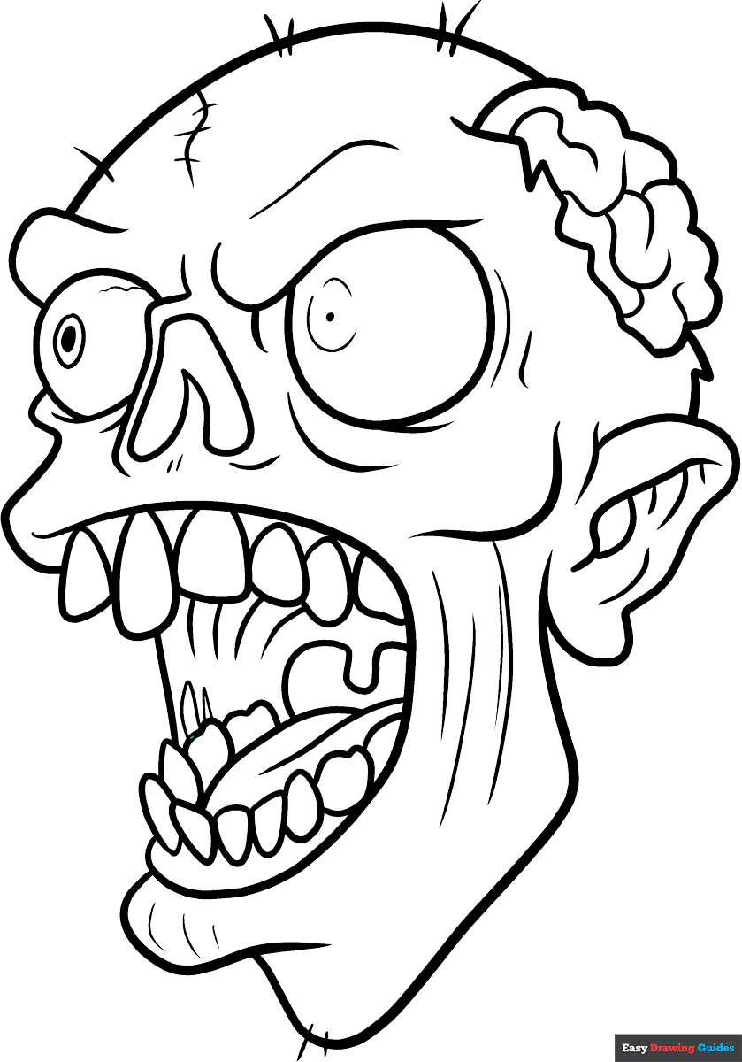 Free Zombies Coloring Pages For Kids 10 Printable Sheets